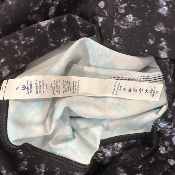 Lululemon Wunder Under Hi-Rise Tight Nulux Effervescence 50g Multi Black Sz 8 - Picture 9 of 9